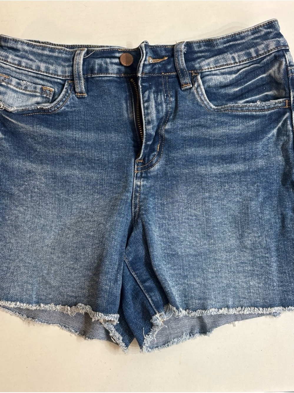 Flying Monkey Distressed Blue Denim Cutoff Shorts